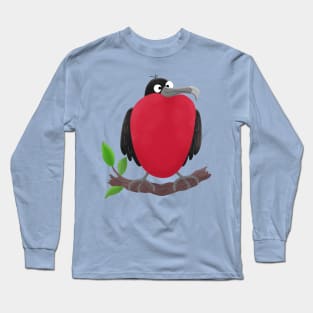 Funny magnificent frigate bird cartoon Long Sleeve T-Shirt